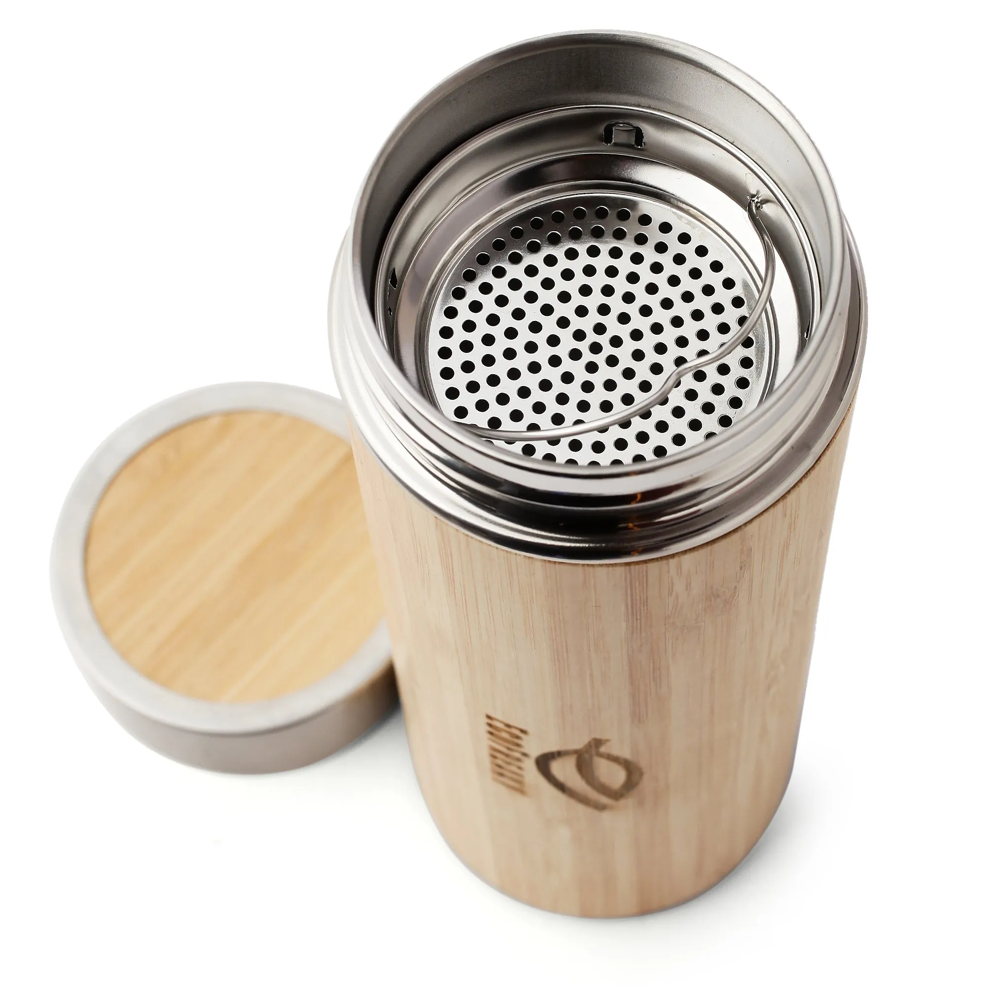 Bamboo Water bottle | With Insulated Stainless Steel Case and Tea Filter