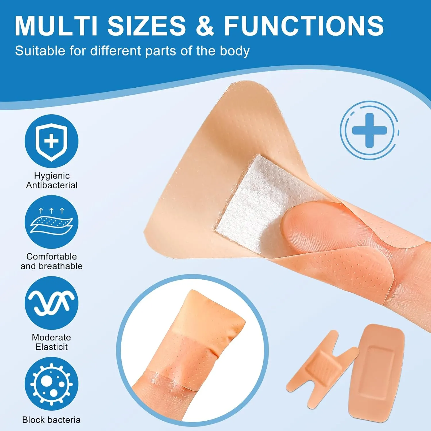 Bandage Variety Pack - 800 Pcs Assorted, Large Adhesive Fingertip, Waterproof Breathable for First Aid and Protect Wounds (10 Styles)