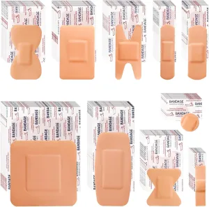 Bandage Variety Pack - 800 Pcs Assorted, Large Adhesive Fingertip, Waterproof Breathable for First Aid and Protect Wounds (10 Styles)