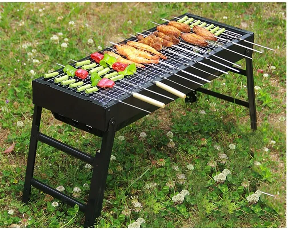 Barbecue Grill Smokeless Barbecue Rack Household Folding Charcoal Grill Camping Outdoor Barbecue Tray