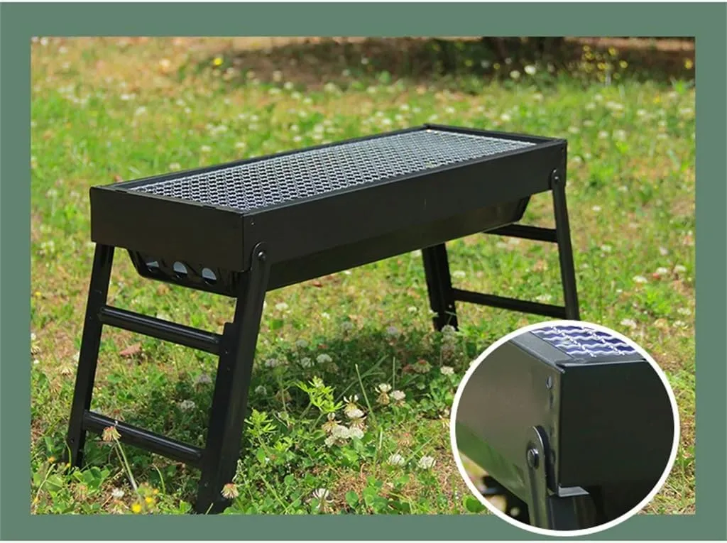 Barbecue Grill Smokeless Barbecue Rack Household Folding Charcoal Grill Camping Outdoor Barbecue Tray