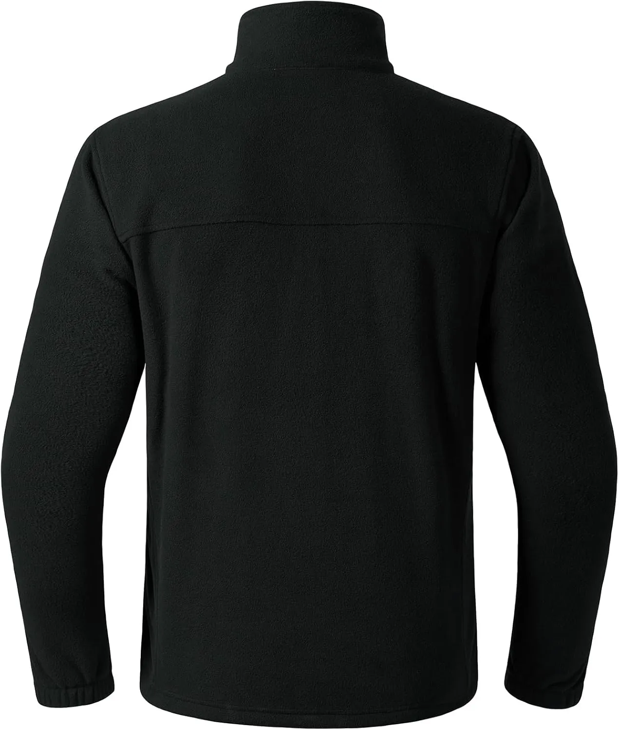 BASSDASH AllDay Men’s Full Zip Fleece Jacket Soft Sweatshirt Breathable Mid-Weight Polar Fleece Winter Coat with Pockets
