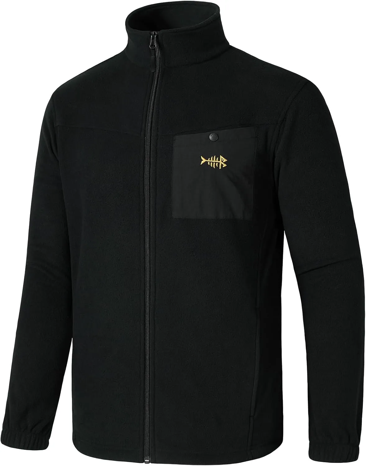 BASSDASH AllDay Men’s Full Zip Fleece Jacket Soft Sweatshirt Breathable Mid-Weight Polar Fleece Winter Coat with Pockets