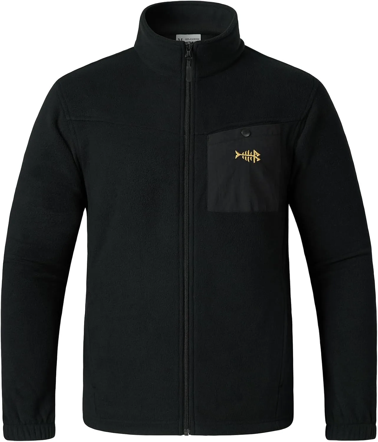 BASSDASH AllDay Men’s Full Zip Fleece Jacket Soft Sweatshirt Breathable Mid-Weight Polar Fleece Winter Coat with Pockets