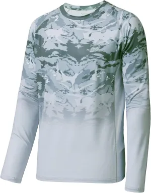 BASSDASH FS14M Men's Camo Gradient Performance Long Sleeve Fishing Shirt UPF50 