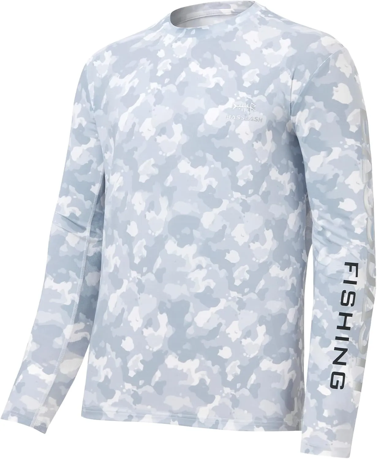 BASSDASH Men’s Camo Fishing Shirts UPF 50  Long Sleeve Quick Dry Lightweight T-Shirts for Outdoor Hiking Kayaking FS37M
