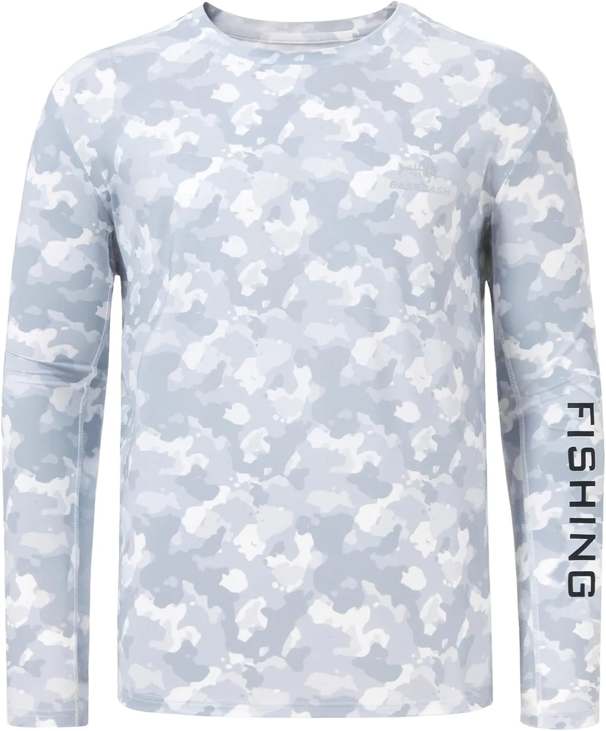BASSDASH Men’s Camo Fishing Shirts UPF 50  Long Sleeve Quick Dry Lightweight T-Shirts for Outdoor Hiking Kayaking FS37M