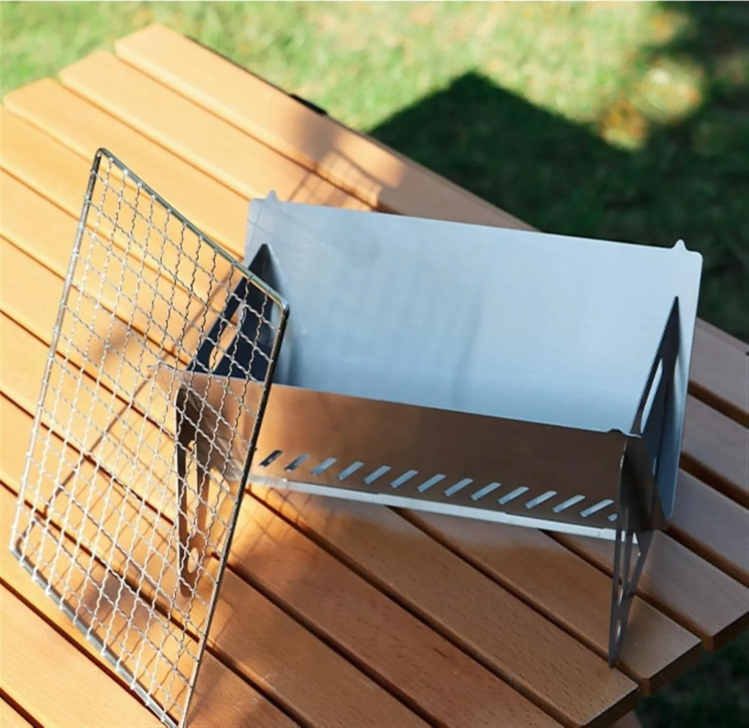 Bbq Grill Portable Camping Grill BBQ Grill Tabletop For Camping Patio Outdoor Stainless Steel