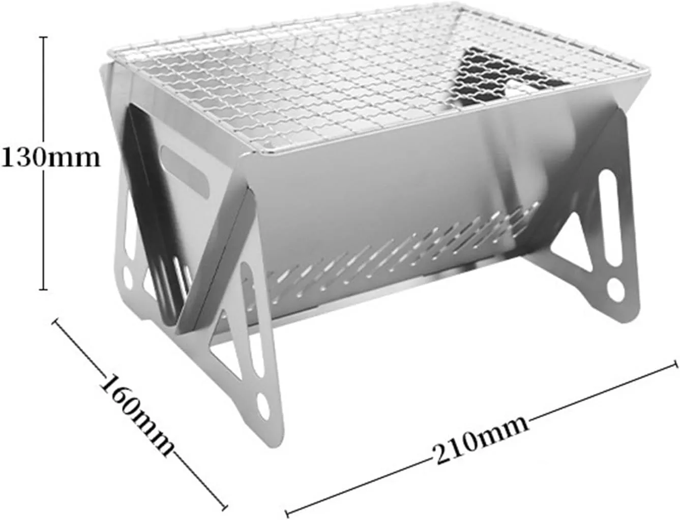 Bbq Grill Portable Camping Grill BBQ Grill Tabletop For Camping Patio Outdoor Stainless Steel