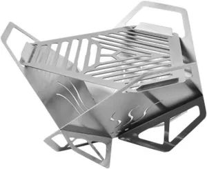 BBQ Pit Glove Campfire Pit Foldable Stainless Steels Grills Folding Pit For Camping Picnics Backyard Garden