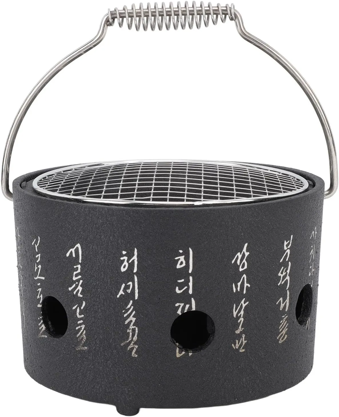 BBQ Stove Portable Multifunctional Aluminum Stainless Steel Charcoal Grill for Camping (Small 9x9x11cm/ 3.54x3.54x4.33in)