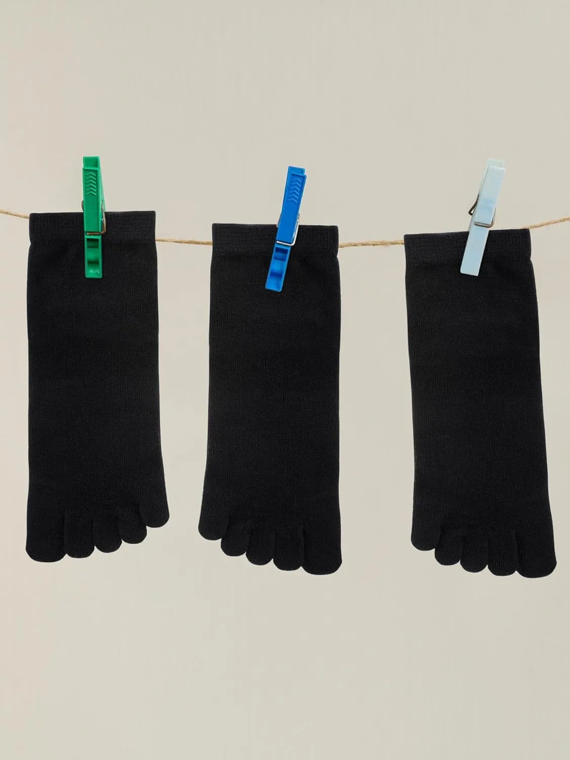 Bencailor 6 Pairs Women Toe Socks Cotton Breathable Compression Crew Five Toe Sock for Women Men Athletic Running