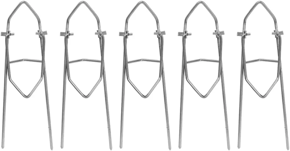 BESPORTBLE Fishing Rod Holders Fishing Pole Holders 5Pcs Fishing Rod Holder Metal Ground Support Stand Fish Pole Folding Holder Fishing Rod Holders Fishing Pole Holders