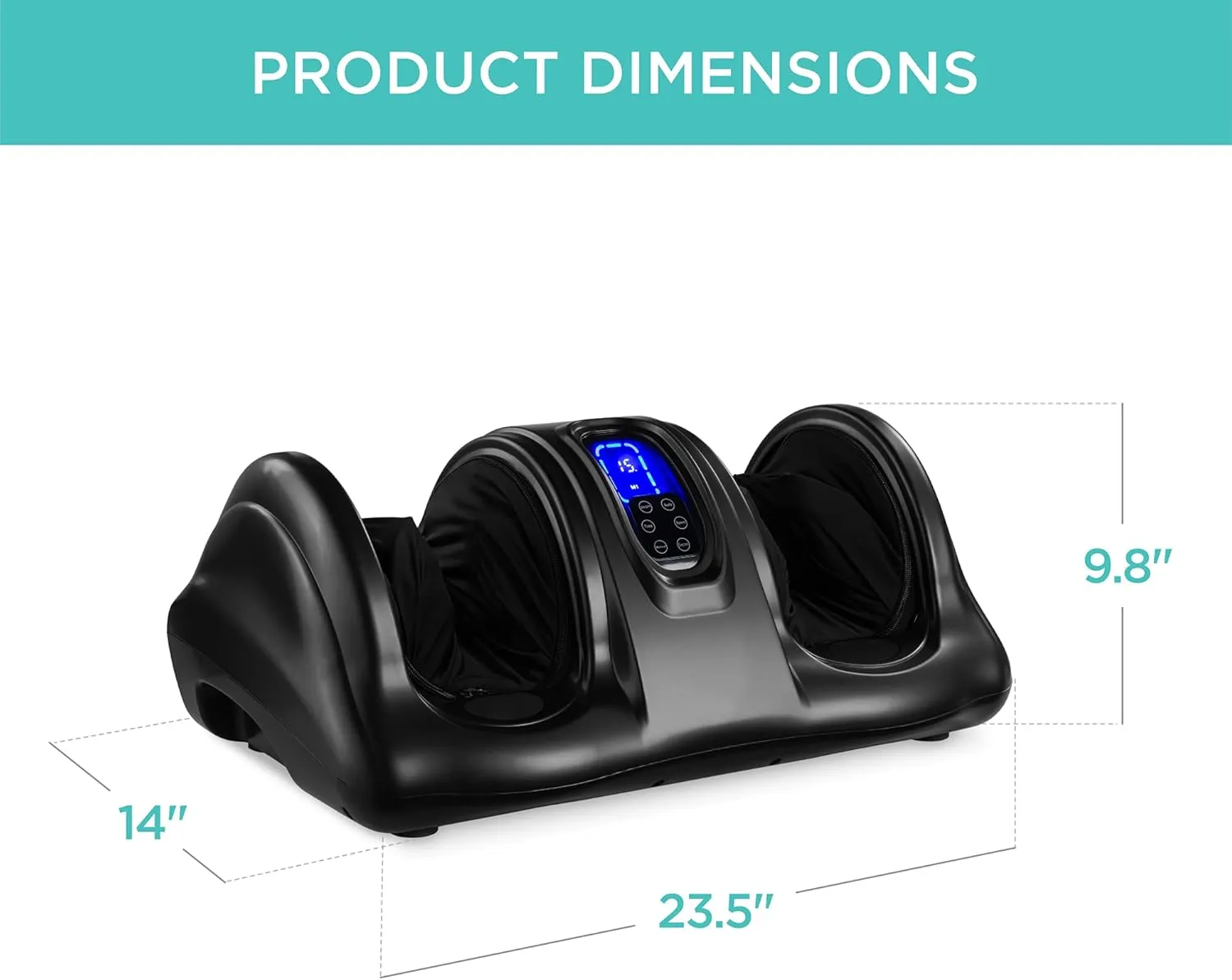 Best Choice Products Shiatsu Foot Massager for Pain Relief, Plantar Fasciitis, Neuropathy, Blood Circulation, Remote Control w/Compact Design - Black