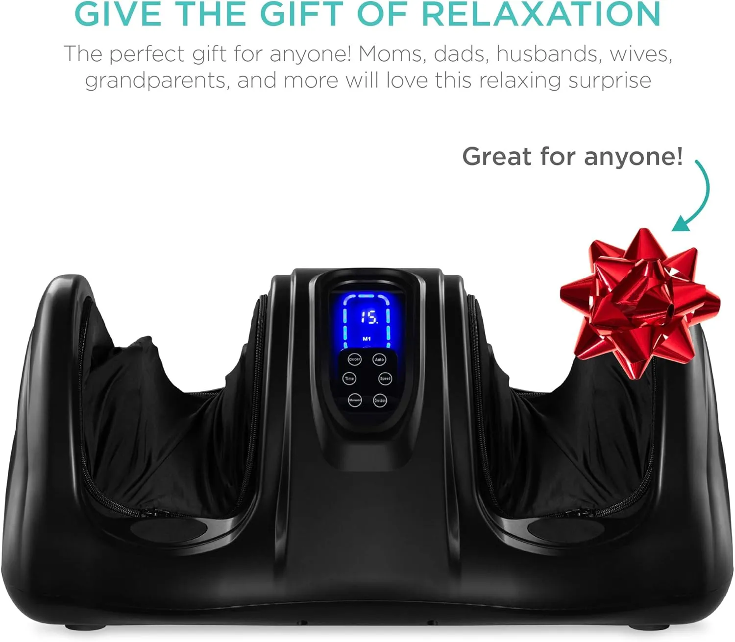 Best Choice Products Shiatsu Foot Massager for Pain Relief, Plantar Fasciitis, Neuropathy, Blood Circulation, Remote Control w/Compact Design - Black