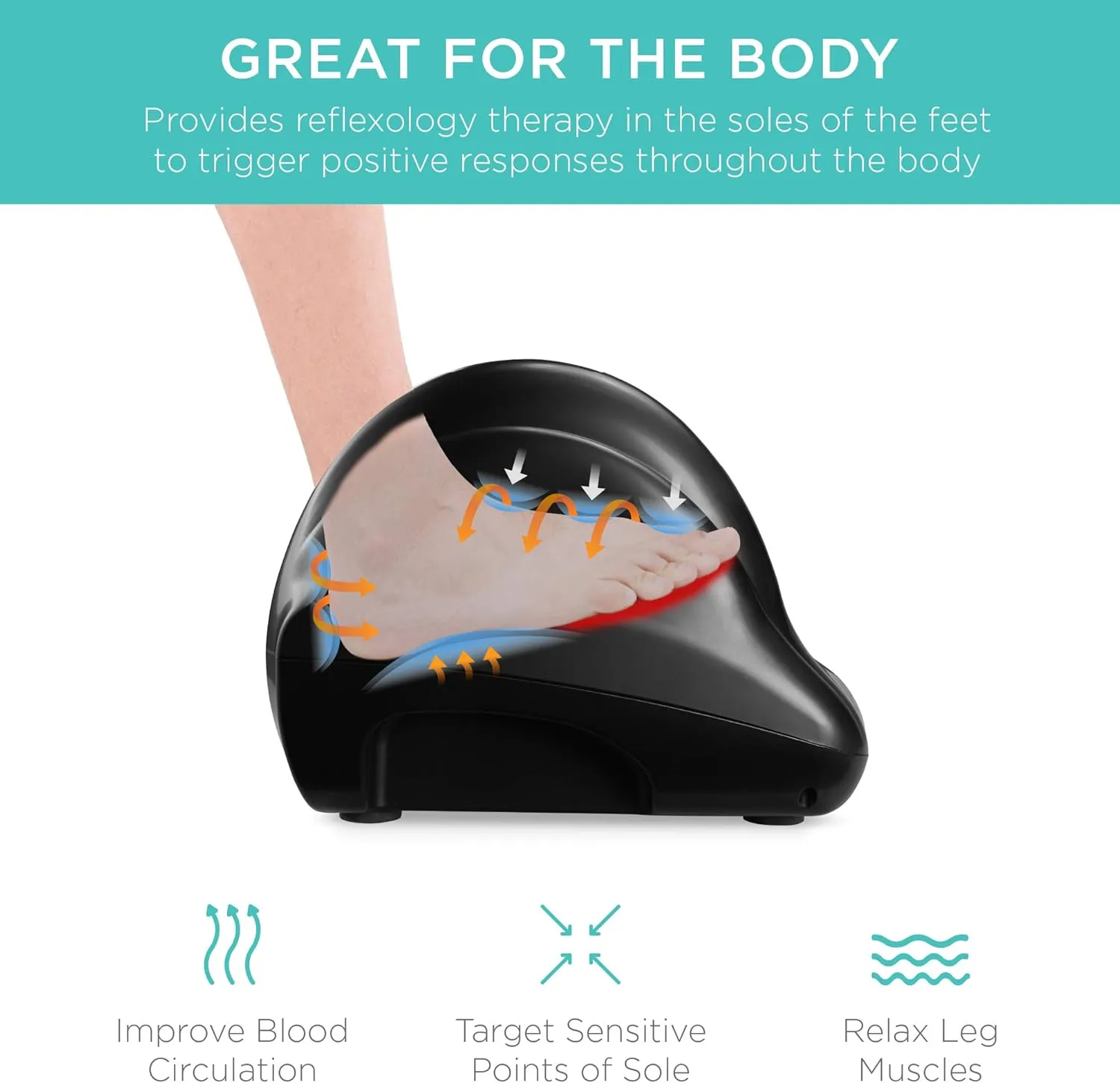 Best Choice Products Shiatsu Foot Massager for Pain Relief, Plantar Fasciitis, Neuropathy, Blood Circulation, Remote Control w/Compact Design - Black