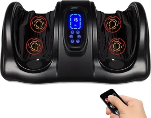 Best Choice Products Shiatsu Foot Massager for Pain Relief, Plantar Fasciitis, Neuropathy, Blood Circulation, Remote Control w/Compact Design - Black