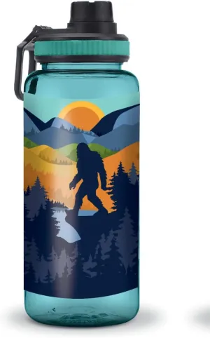 Bigfoot Sports Water Bottle, 34 oz, Insulated, BPA-Free, Dishwasher Safe, Large Capacity, Blue with Bigfoot Design, CMP0732