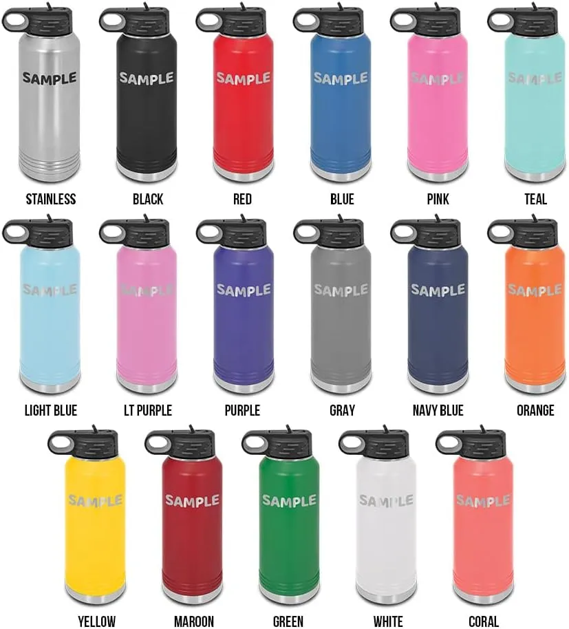 Bigfoot Trees Forest Laser Engraved Water Bottle Customizable Polar Camel Stainless Steel with Straw - sasquatch missing link big foot outdoors camping explore Orange 32 oz