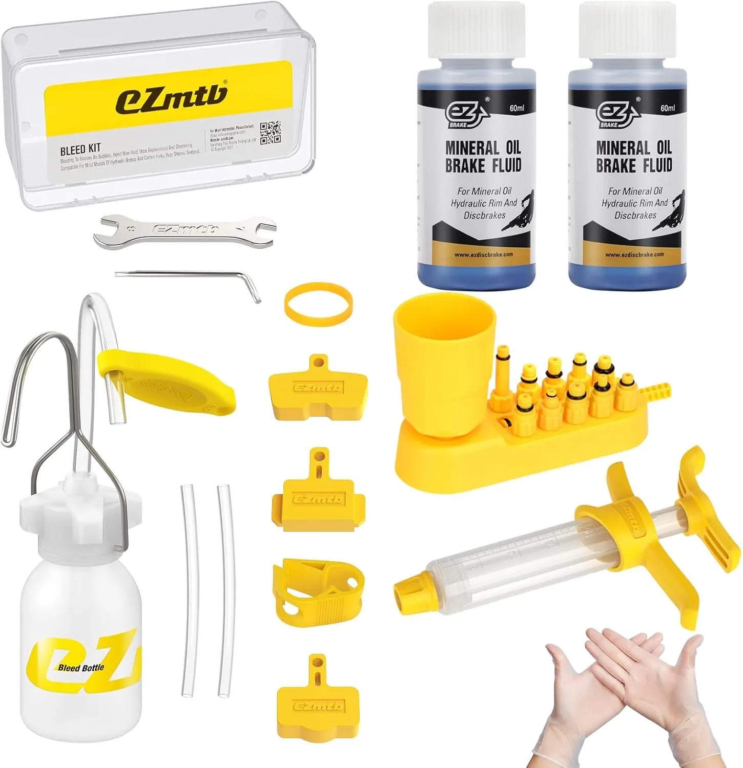 Bike Brake Bleed Kit for Magura Hydraulic Disc Brakes,for Magura MTB Road Bicycle Brakes Bleed Kit - 120ml Mineral Oil Included