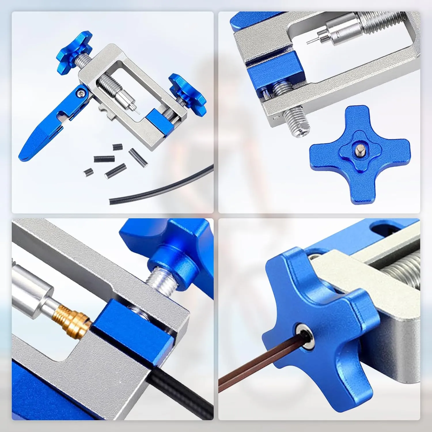 Bike Hydraulic Brake Tool Kit, Hydraulic Brake Hose Cutter 2 in 1 Bicycle Hydraulic Line Cutter Bike Brake Hydraulic Hose Fitting Insert Tool
