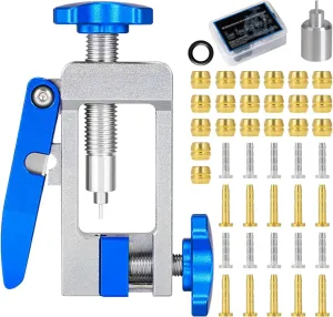 Bike Hydraulic Brake Tool Kit, Hydraulic Brake Hose Cutter 2 in 1 Bicycle Hydraulic Line Cutter Bike Brake Hydraulic Hose Fitting Insert Tool