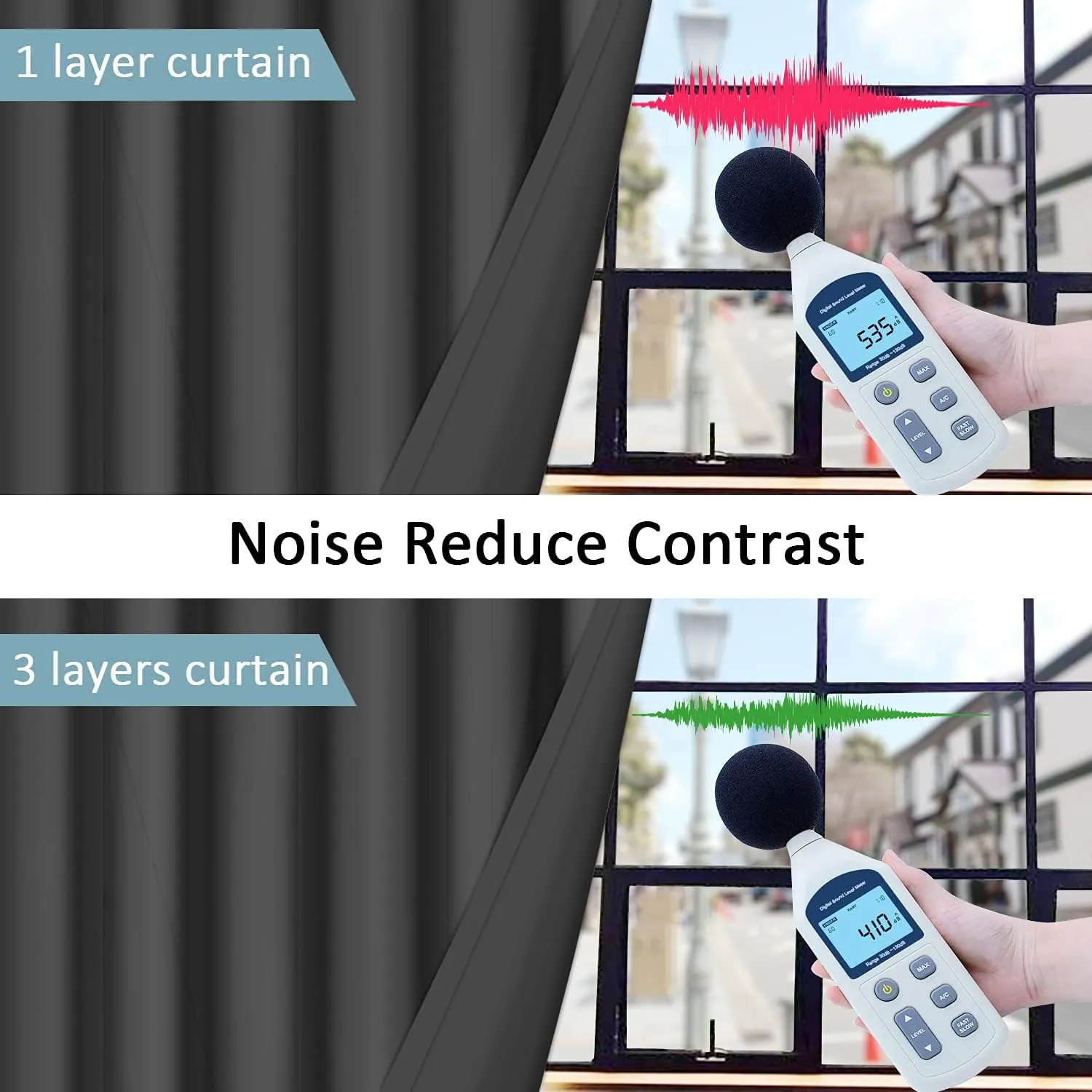 Black Blackout Curtains, Light Blocking Curtains Super Thick Insulated Curtains 84 Inch Length Curtains for Living Room