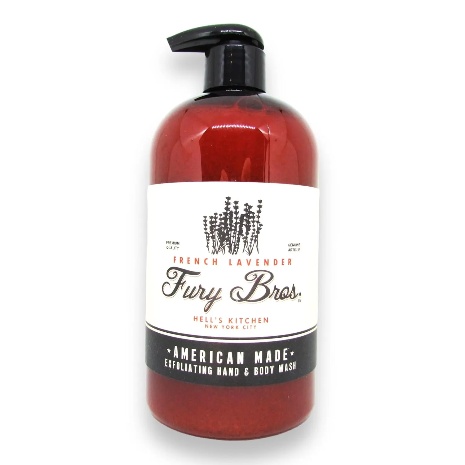 Black Series Hand & Body Wash | French Lavender | Natural Ingredients | Exfoliating Volcanic Pumice | Moisturizing Aloe Vera | Made in USA | Cruelty-Free | Microbead Free | 16 oz