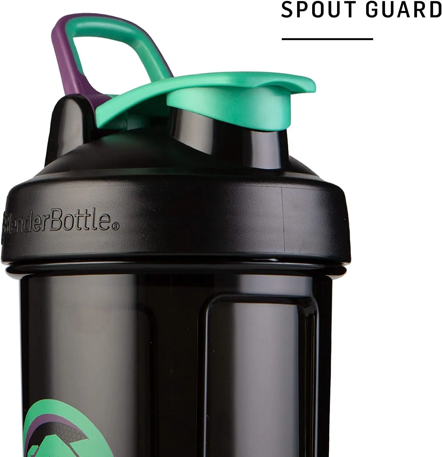 BlenderBottle Marvel Shaker Bottle Pro Series Perfect for Protein Shakes and Pre Workout, 28-Ounce, Iron Man Head