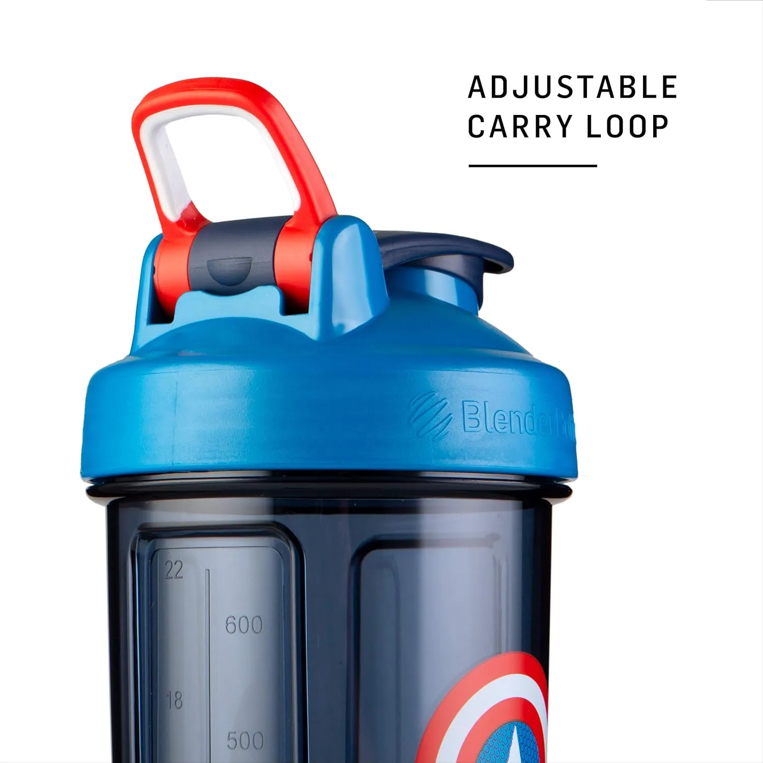 BlenderBottle Marvel Shaker Bottle Pro Series Perfect for Protein Shakes and Pre Workout, 28-Ounce, Iron Man Head