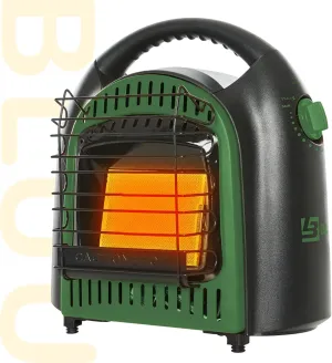 BLUU Propane Heater for Outdoor and Indoor Use 10,000 BTU with Thermostat, Portable Gas Heaters Great for Camping, Patio, Tent & Garage, Tip-Over & Overheat Protection for Safe CSA Compliance (Green)