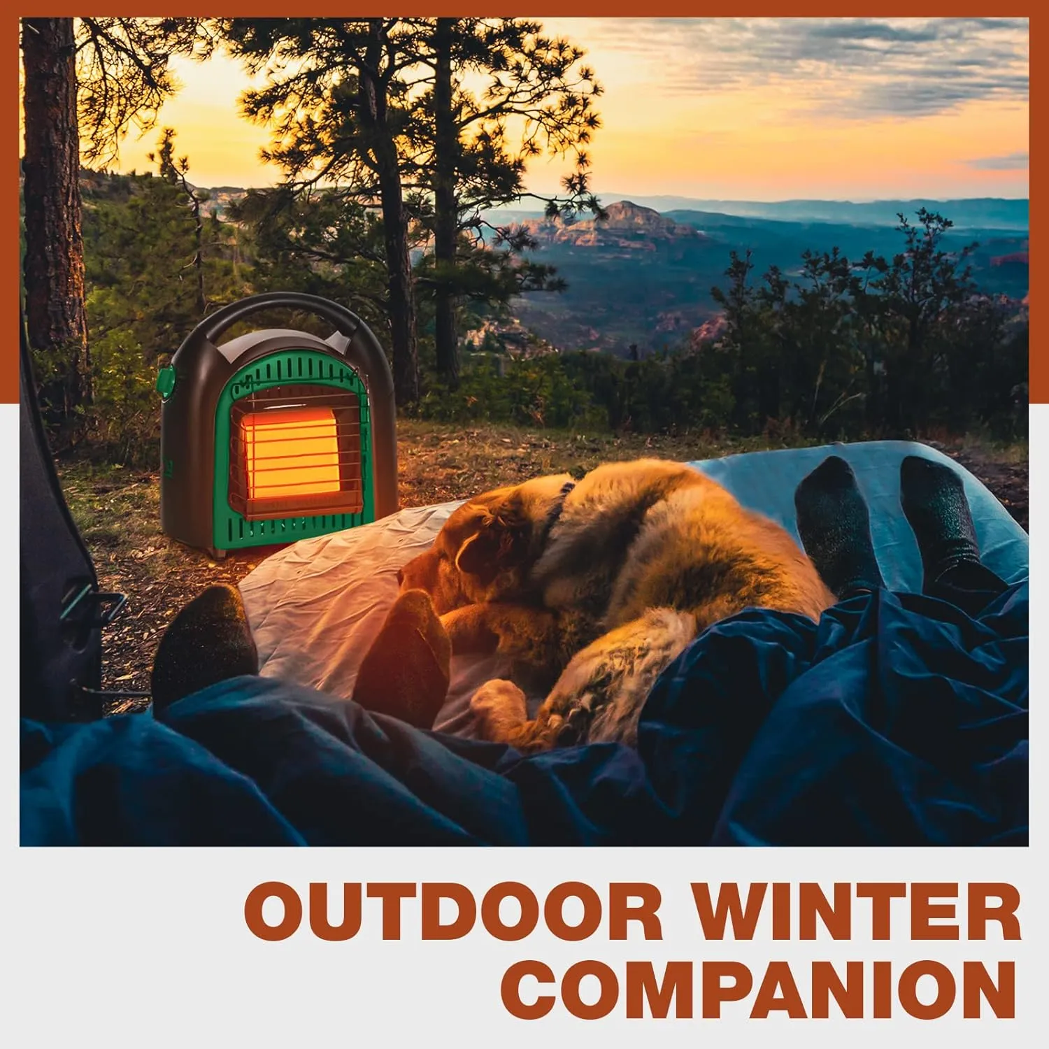 BLUU Propane Heater for Outdoor and Indoor Use 10,000 BTU with Thermostat, Portable Gas Heaters Great for Camping, Patio, Tent & Garage, Tip-Over & Overheat Protection for Safe CSA Compliance (Green)