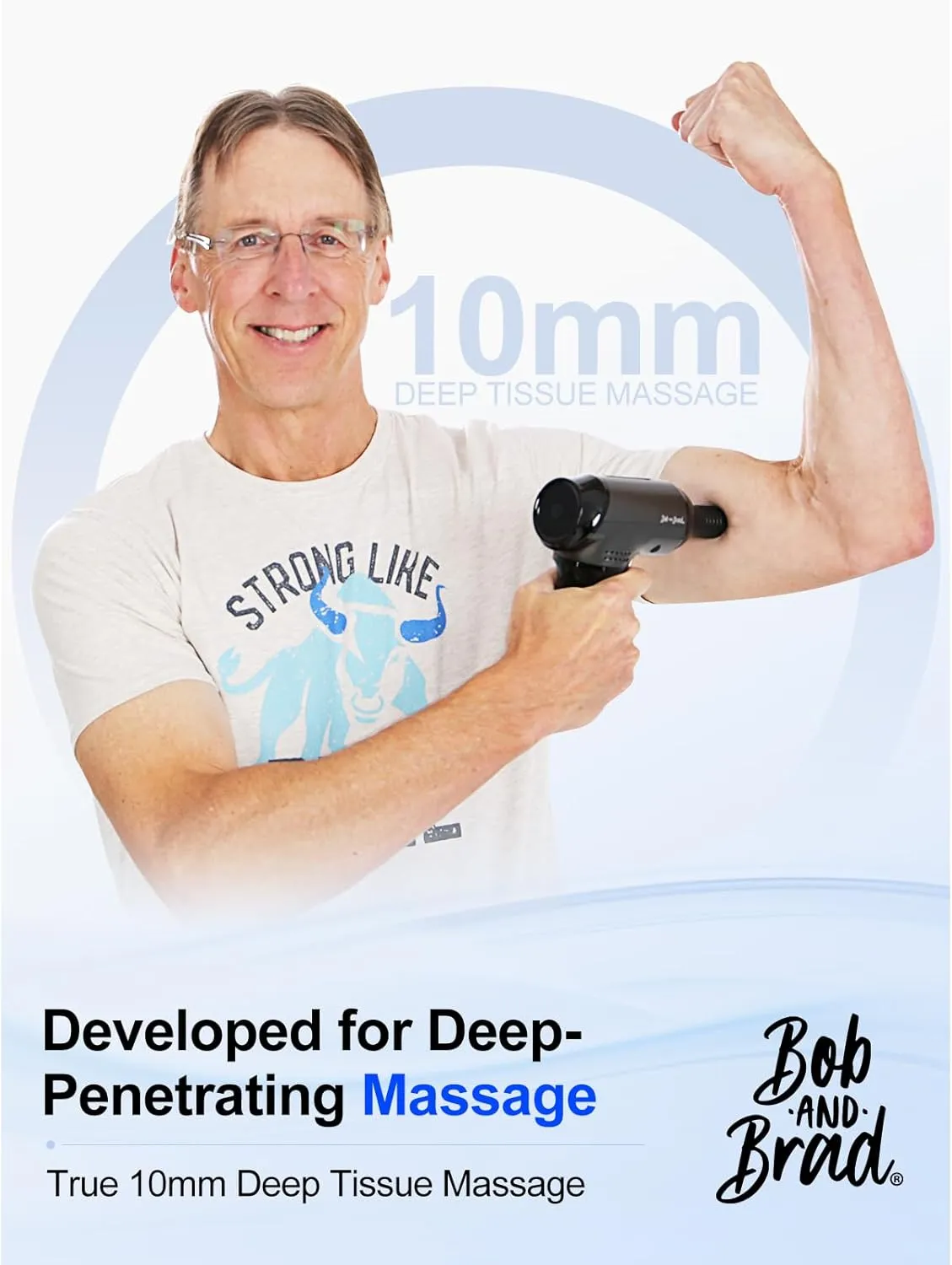 BOB AND BRAD T2 Massage Gun, Deep Tissue Percussion Muscle Massage Gun for Back and Neck, Upgraded 4000 mah Battery, Handheld Electric Back Massager for Athletes Pain Relief, FSA and HSA Eligible