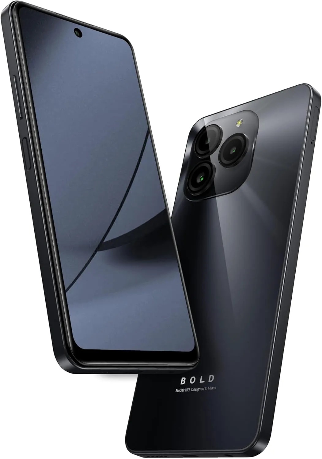 Bold K10 | 2024 | 3-Day Battery | Unlocked | 6.6” HD  Infinity Display | 128/4GB | Triple 50MP Camera | US Version | US Warranty | Black