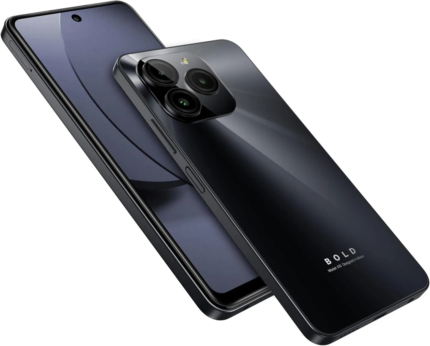 Bold K10 | 2024 | 3-Day Battery | Unlocked | 6.6” HD  Infinity Display | 128/4GB | Triple 50MP Camera | US Version | US Warranty | Black