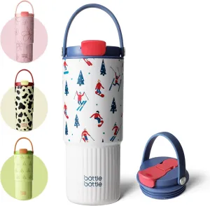 BOTTLE BOTTLE Insulated Water Bottle with Straw and Handle Stainless Steel Water Bottles for Car Sports Home Office and School 26oz Leak Proof