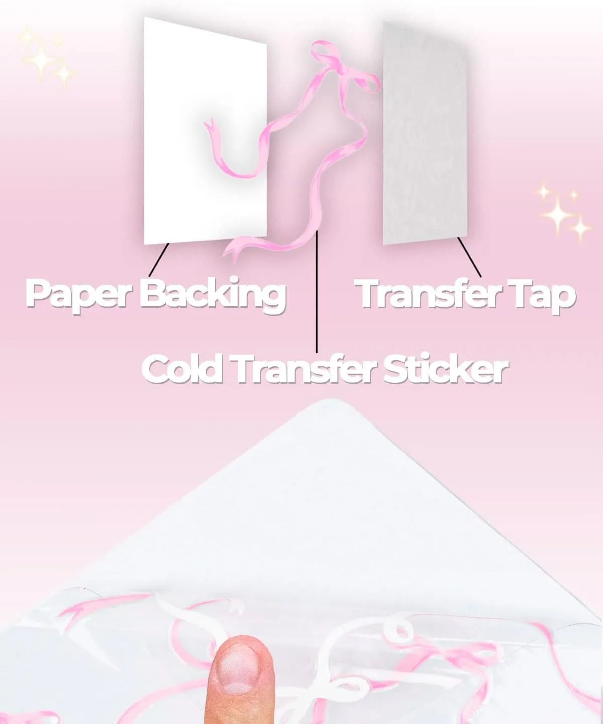 Bows Stickers for Custom Owala Accessories - Cute Tumbler Decals, Fits 24oz Urban Outfitters Owala Bottles (Bubble Bliss Bow, Pink)