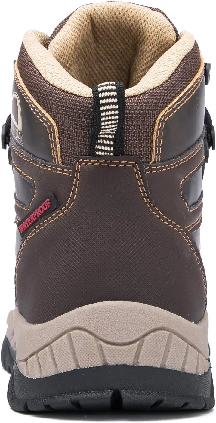 Brown Oak Womens Waterproof Lightweight Trekking Camping Backpacking Shoes Work Hiking Boots