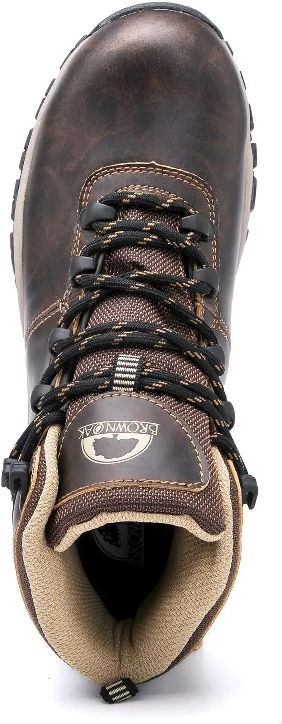 Brown Oak Womens Waterproof Lightweight Trekking Camping Backpacking Shoes Work Hiking Boots