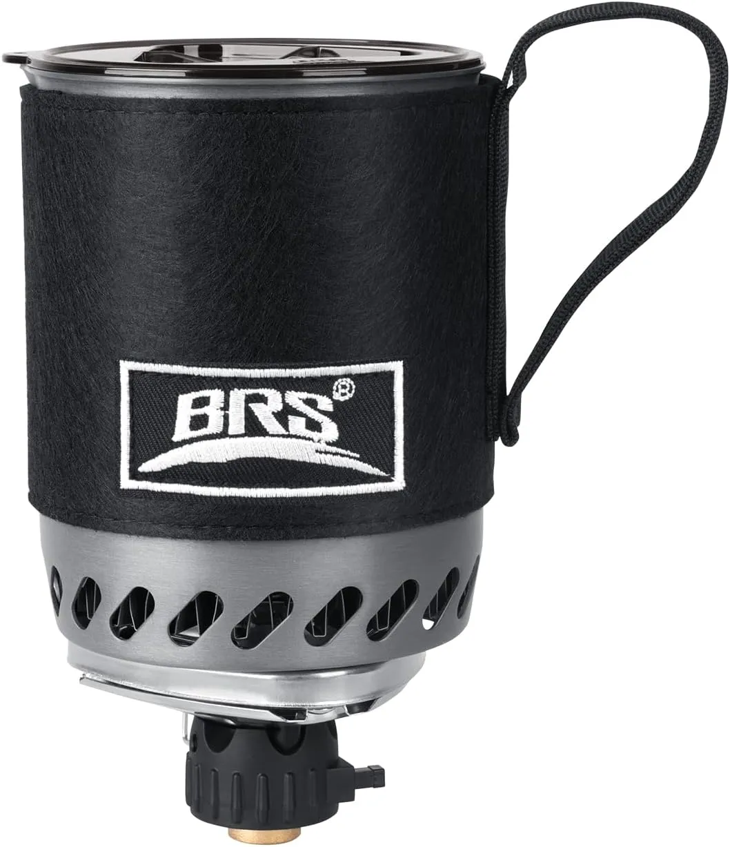 Brs-61 Camping And Backpacking Stove Cooking System 1500w Personal Cooking With Micro Adjustable Valve Burner Stainless Steel Aluminum Alloy Pot For Hiking Fishing Hunting