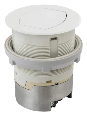 Bryant Electric RCT200W 15A 125V Tamper Resistant Pop-Up Countertop Receptacle Surface Mount, 15 Amp, Powder Coated White