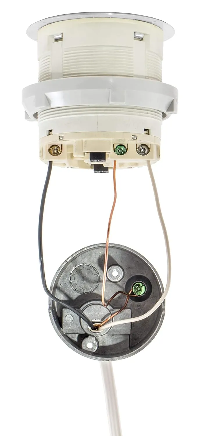 Bryant Electric RCT200W 15A 125V Tamper Resistant Pop-Up Countertop Receptacle Surface Mount, 15 Amp, Powder Coated White