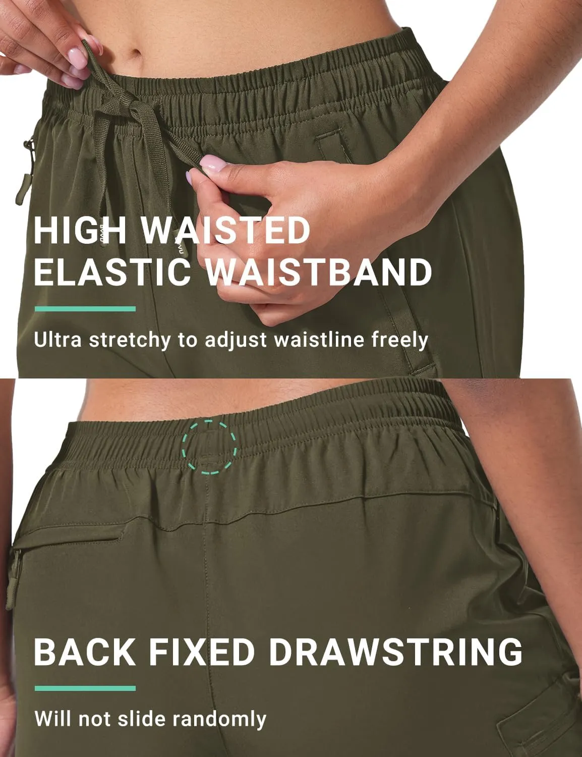 BVVU Women's Hiking Cargo Shorts Lightweight 7" Athletic Shorts for Women Quick Dry Casual Travel with Pockets