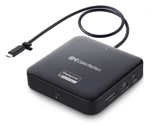 Cable Matters 7-in-1 Dual 4K 60Hz USB C DisplayLink Dock (DisplayLink Docking Station) with 2x DisplayPort, Gigabit Ethernet, 10Gbps USB, SD Reader,100W PD for MacBook All M1,M2,M3,M4 Models & Windows