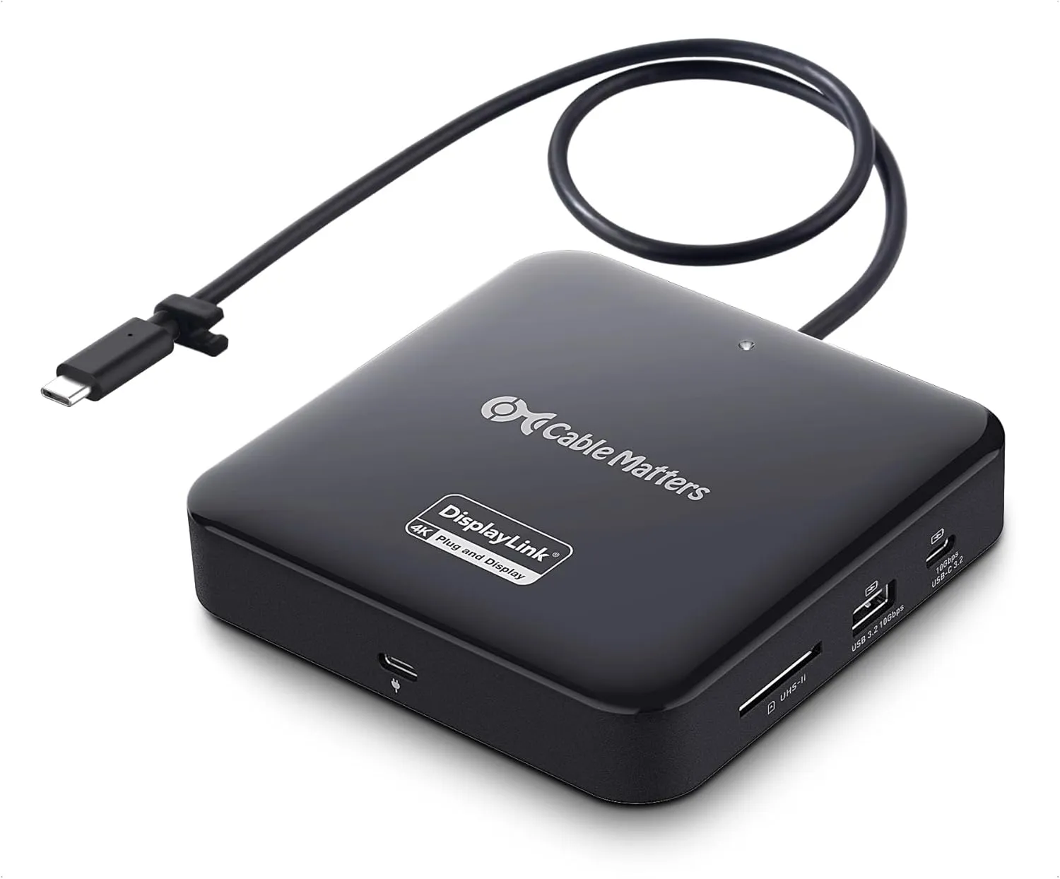 Cable Matters 7-in-1 Dual 4K 60Hz USB C DisplayLink Dock (DisplayLink Docking Station) with 2x DisplayPort, Gigabit Ethernet, 10Gbps USB, SD Reader,100W PD for MacBook All M1,M2,M3,M4 Models & Windows