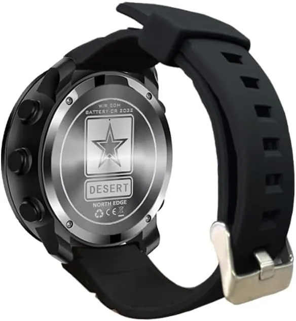 CakCity Military Tactical Watch for Men - Outdoor Sports Watch with Compass, Barometer, Altimeter, and Step Counter - Hiking Digital Wrist Watch
