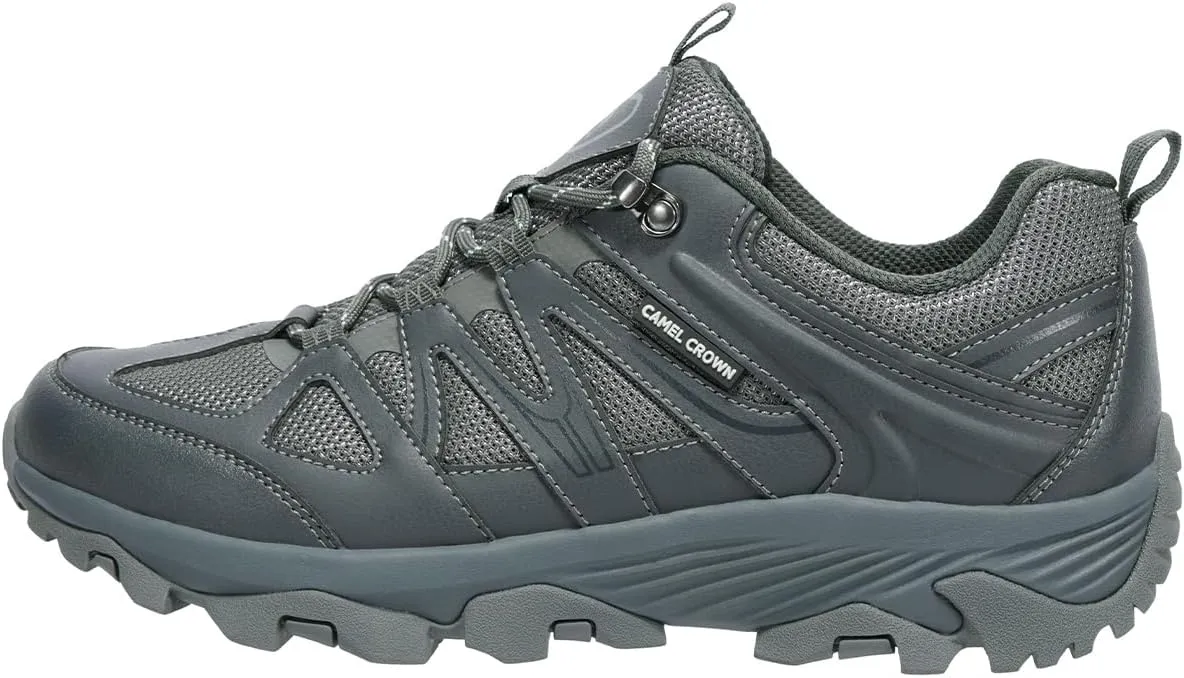 CAMEL CROWN Hiking Shoes Men Breathable Non-Slip Sneakers Lightweight Low Top for Outdoor Trailing Trekking Walking