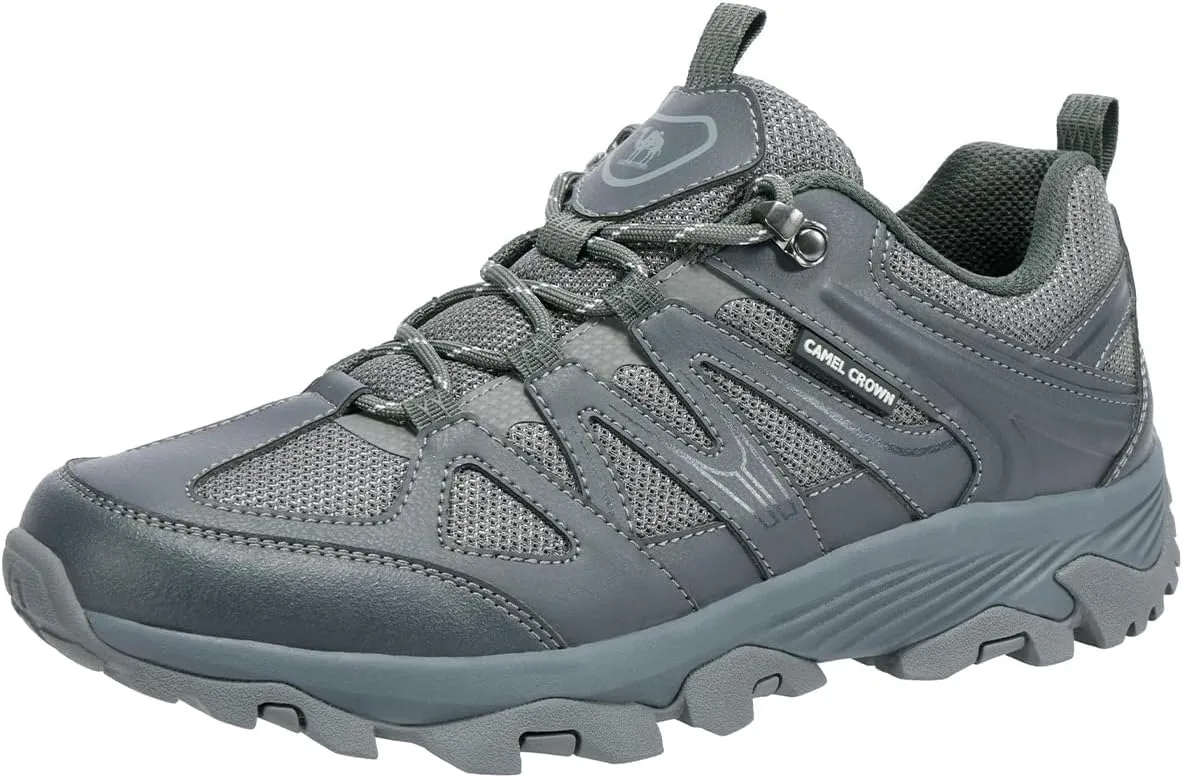 CAMEL CROWN Hiking Shoes Men Breathable Non-Slip Sneakers Lightweight Low Top for Outdoor Trailing Trekking Walking