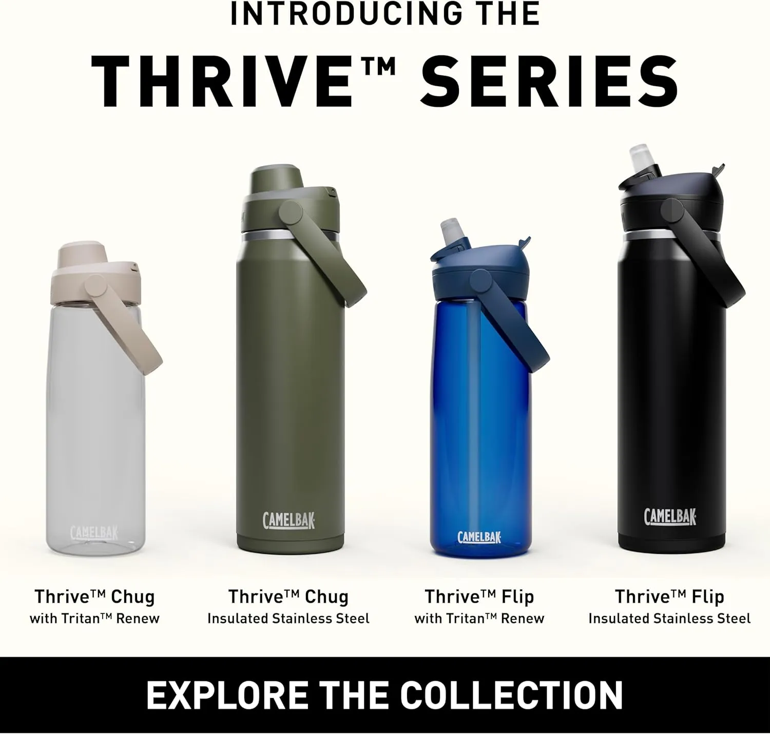 CamelBak Thrive Chug 20oz Water Bottle with Tritan Renew - Leak Proof Lid, Cove