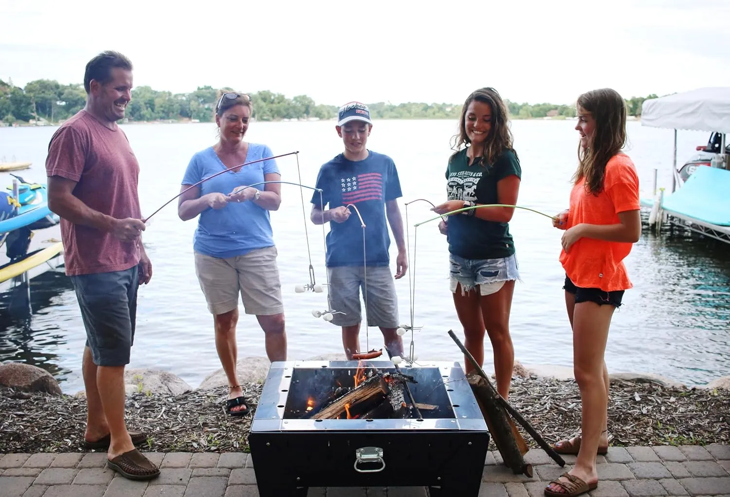 Campfire Roasting Sticks – Smore Sticks & Hot Dog Skewers for Fire Pit Cooking – Camping Essentials & Must Haves Campfire Accessories for Family Fun Outdoors
